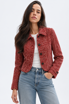Vintage Tweed Cropped Jacket - Size: XS