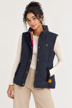♦︎ Padded Floral Lined Vest - Size: L