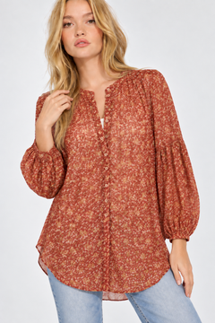 Gold Metallic Tunic in Viscose- Size: L