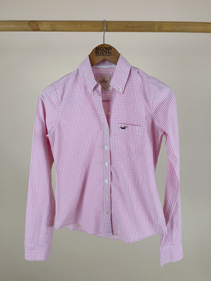 100% Cotton Gingham Check Shirt - Size: XS