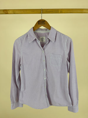 100% Cotton Classic Shirt in Light Purple - Size: M