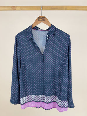 100% Viscose Gerry Weber Floral Print Blouse - Size: L