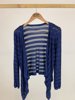 Lightweight Cardigan in Navy Blue Tone-Size: S