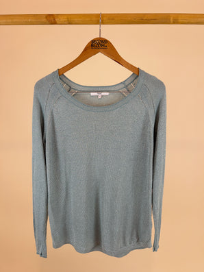 Shimmery Teal-blue Sweater-Size:M/L