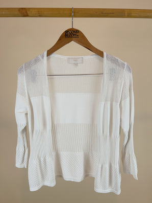 Airy Cardigan in an Off-White Tone-Size:M