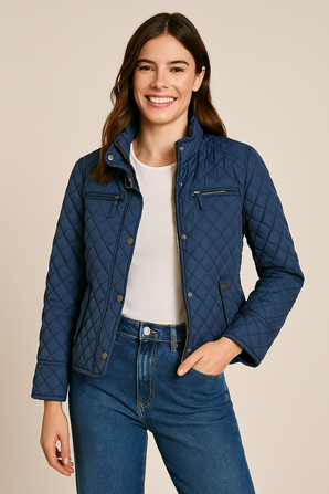 Boden Quilted Jacket with a Fitted Cut-Size: S/M
