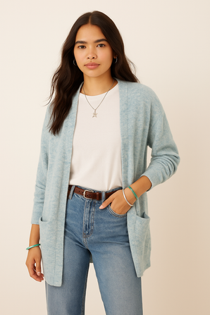 Comfortable Oversized Cardigan in Soft Fabric-Size: S