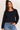 Black Sparkling Cropped  Sweater - Size: L (Fits: S)