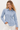 Striped Cotton Shirt in Light Blue- Size:S