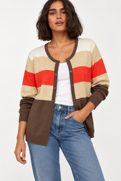 ♦︎  Striped Long Cardigan - Size: L/XL