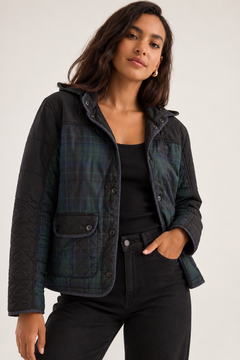 Light Tartan Hooded Jacket - Size: S