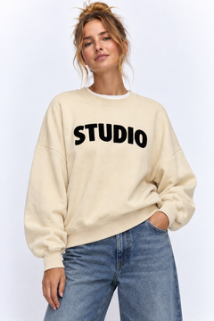 ♦︎ Cotton Embroidered Sweatshirt - Size: M