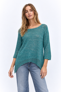 Asymmetric Hem Marled Jumper - Size: L