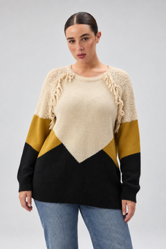 ♦︎ Fringed Knit Jumper - Size: L/XL