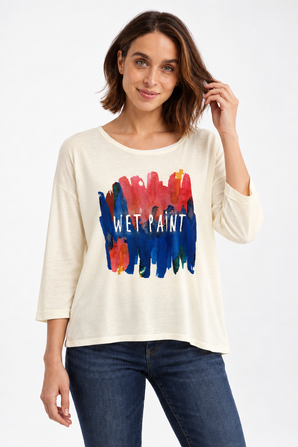 ♦︎ Graphic Cream T-Shirt - Size: M