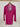 Cotton Fuchsia Pink Top with Beaded Neckline- Size: M