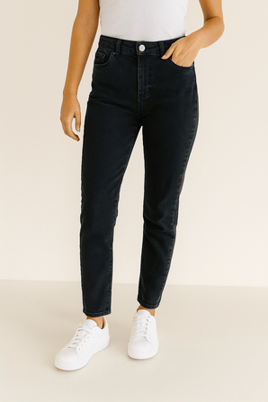 Black Denim Jeans - Size M
