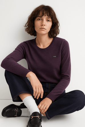 U.S. Polo Sweater with Metallic Shimmer-Size: S