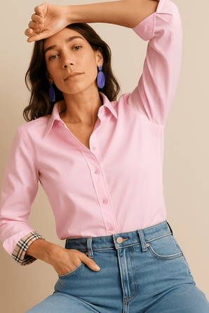Burberry Classic Pink Shirt - Size: L