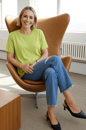 Lime Green Knit Top- Size: L