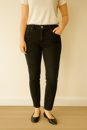 Cotton Black Denim Jeans - Size: 36EU