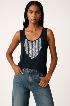 Ted Baker Ruffle Tank Top - Size: XL