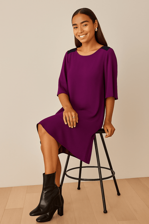 Veronica Maine Purple  Dress - Size: M