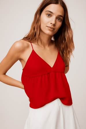Bright Red Camisole- Size: S