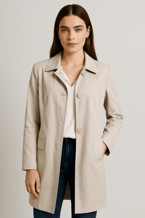Vintage Cotton Jacket with Flap Pockets-Size: M