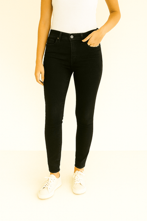 Black  Shapping Skinny Jeans - Size: 28