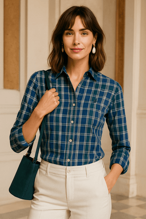 U.S.Polo Classic Plaid Shirt-Size: S