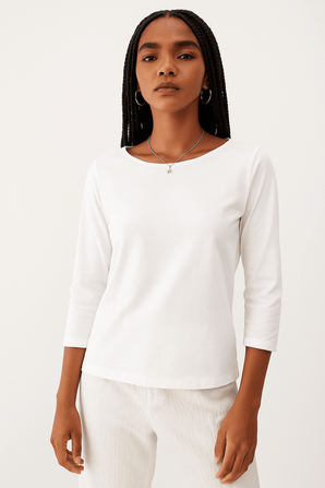 Cotton Linen Puff Sleeve Blouse- Size: S