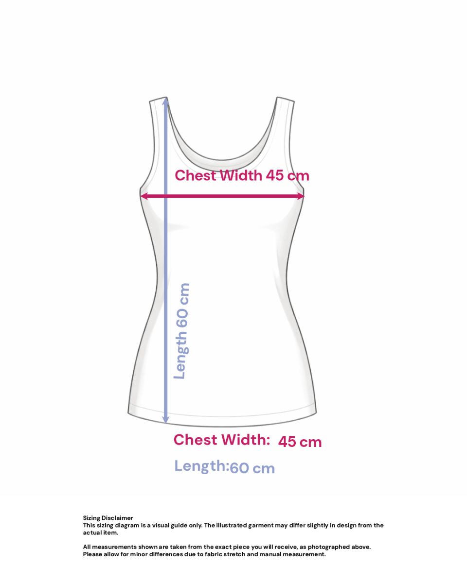 Dotted Cami with Lace Trim - Size: S — measurements
