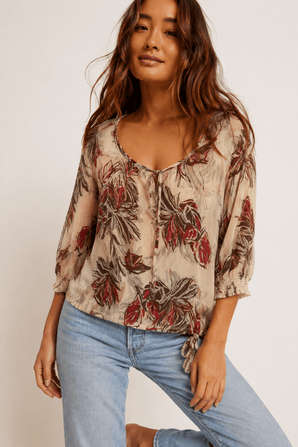 Sheer Chiffon Blouse - Size: M