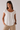 Subtle Check Pattern Blouse in White- Size: M/L