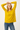 Mustard Yellow Wool Cotton Blend Jumper-Size: XXL