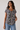 Scoop Neck Blouse with Short Sleeves - Size: M