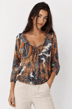 Bohemian Paisley Blouse in Viscose- Size: XS/S
