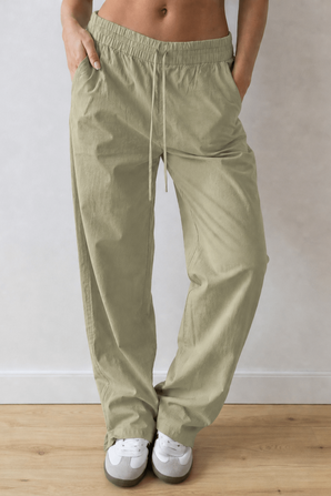 Cotton Blend Pull-on Pants - Size: S
