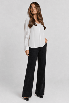 Casual White Blouse in All Viscose- Size: S