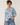 Cotton Shirt in Blue and White- Size: XXL