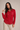 100% Silk Blouse in Warm Red- Size: M