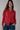 100% Silk Blouse in Warm Red- Size: M