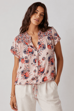 Bohemian-inspired Blouse in Viscose- Size: L
