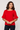 Ruffle Sleeve Blouse in Vivid Red - Size: M/L