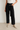 Belted Wide Leg Trousers in Classic Black- Size: XL