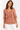 Embroidered Lace Blouse in Peach - Size: S/M