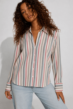 ♦︎ Striped Cotton Shirt - Size: M/L