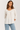 White Dotted Henley Blouse - Size: M