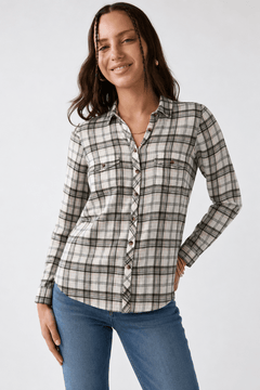 Grey and Pink Shirt in 100% Cotton- Size: S/M
